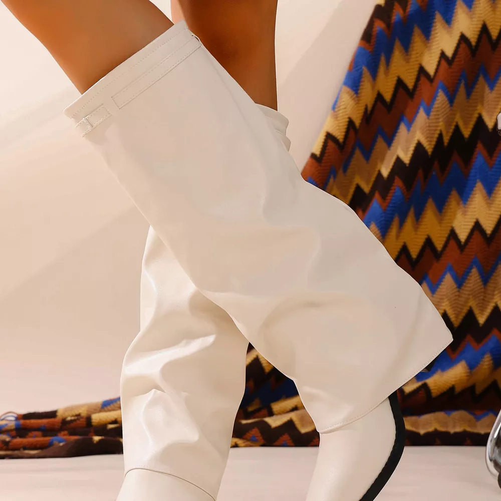 Point Toe Block Heel Boots, image 6