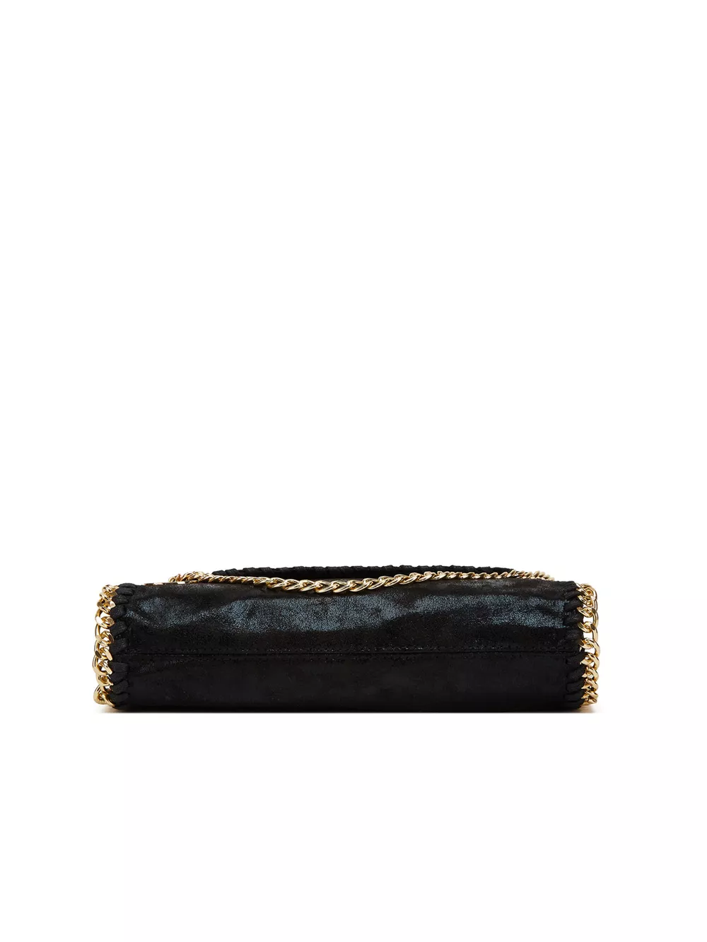 PU Leather Crossbody Bag with Gold-Tone Chain Trim, image 4