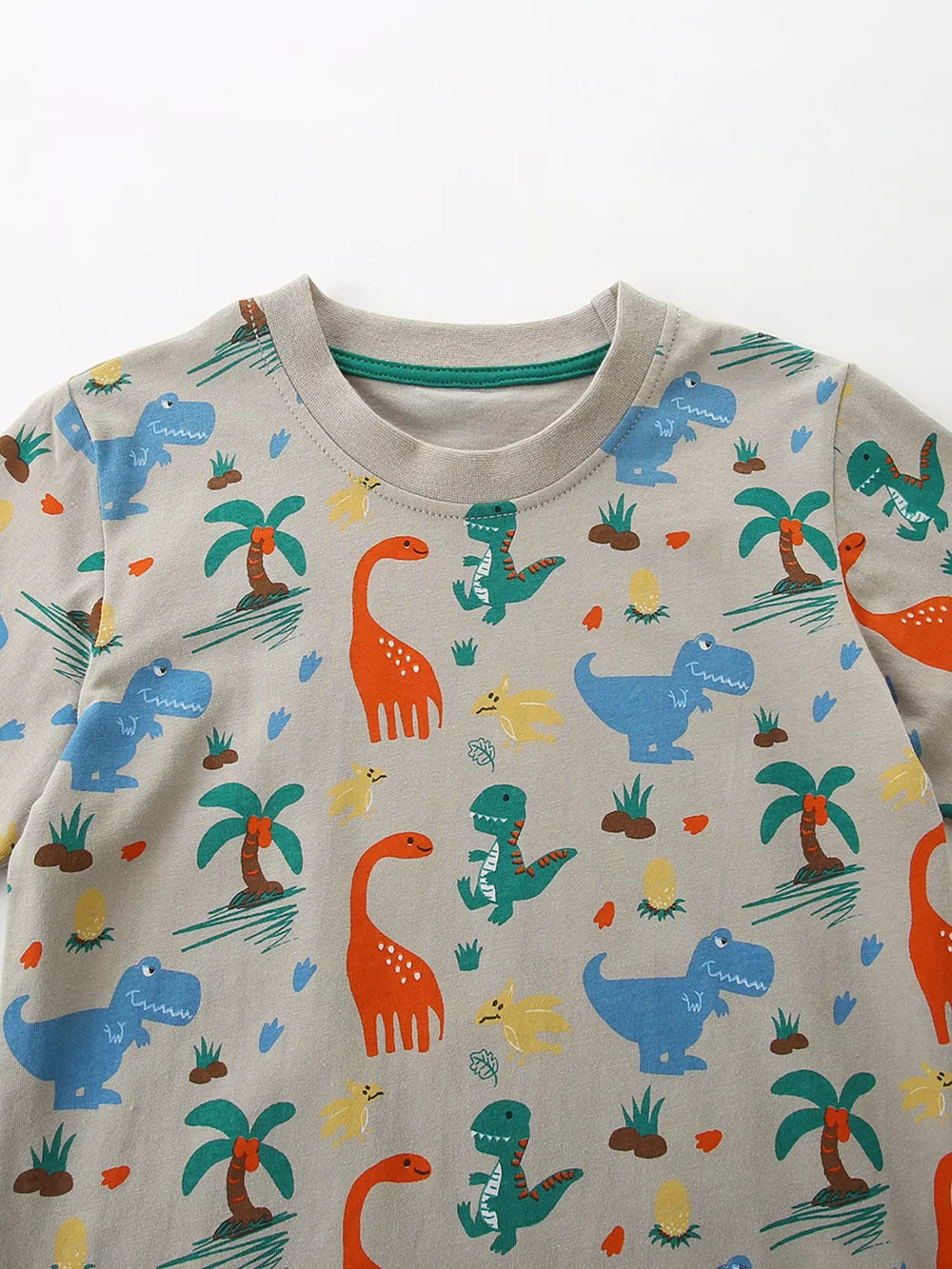 Children's Dinosaur Print Crew Neck Short Sleeve T-Shirt, image 3