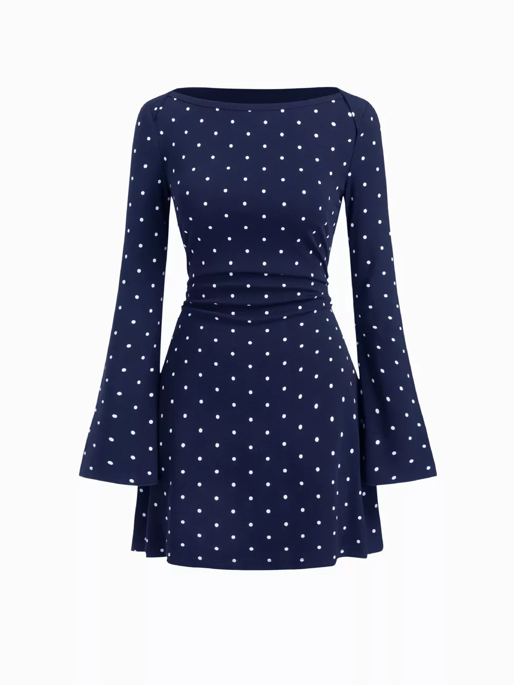 Polka Dot Flare Sleeve Mini Dress, image 10