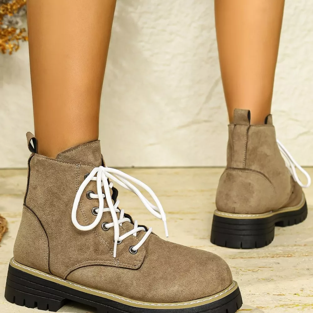 Round Toe Lace Up Boots, image 27