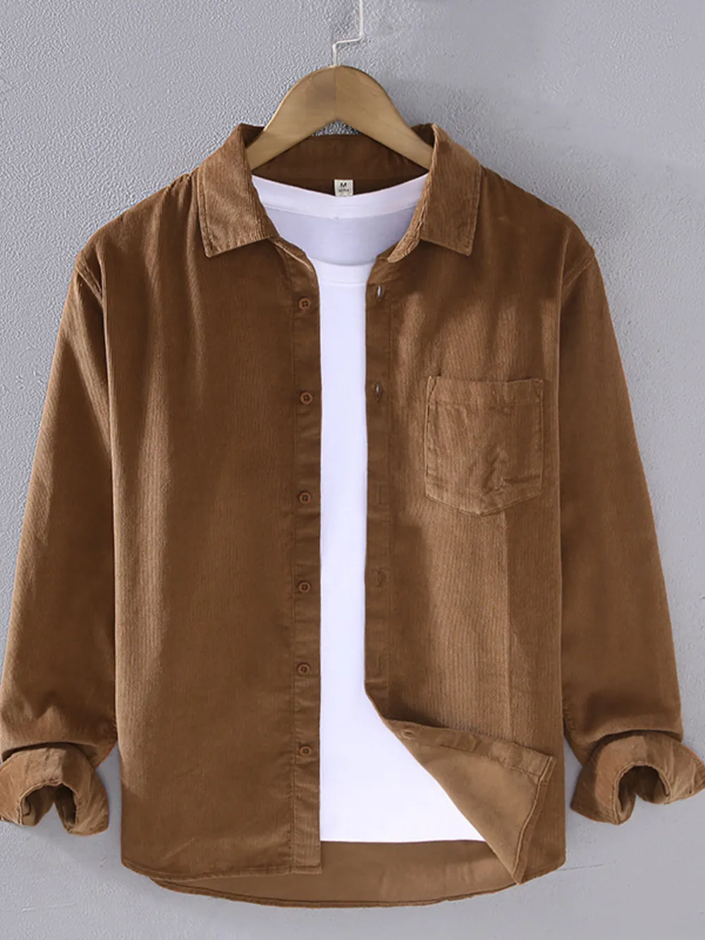 Men's Plus Size Button Up Long Sleeve Shirt, image 4