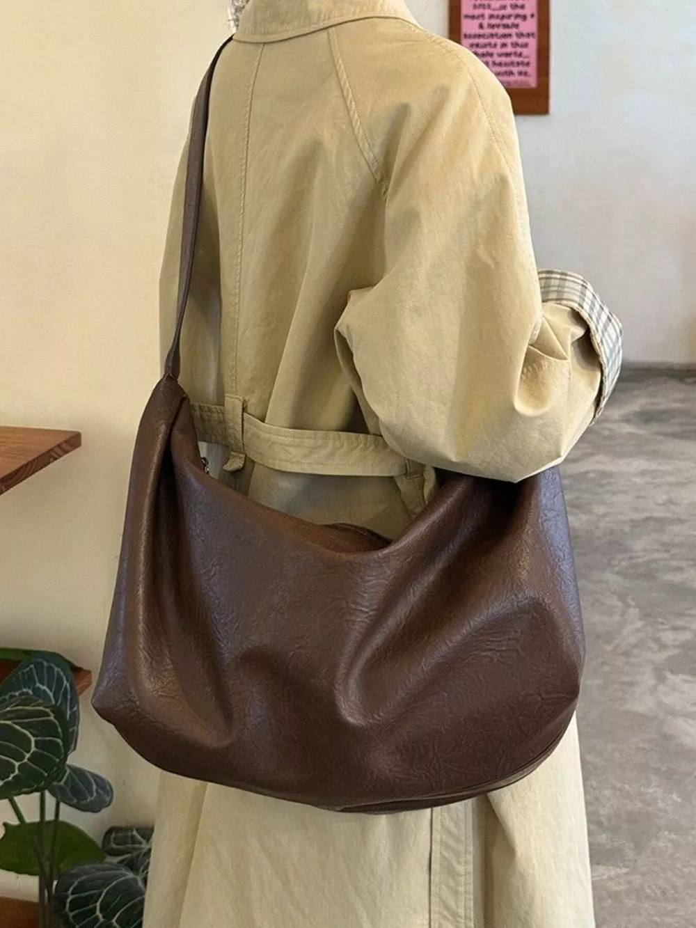 Large Capacity Faux Leather Tote Bag, image 5