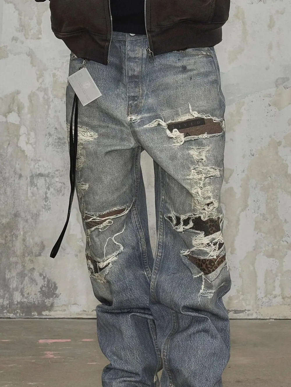 Men's Full Size Distressed Baggy Boyfriend Jeans Plus Size, image 3