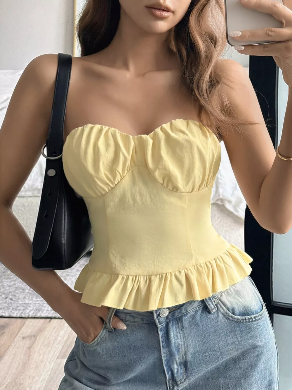 Ruffled Hem Tube Top, image 12