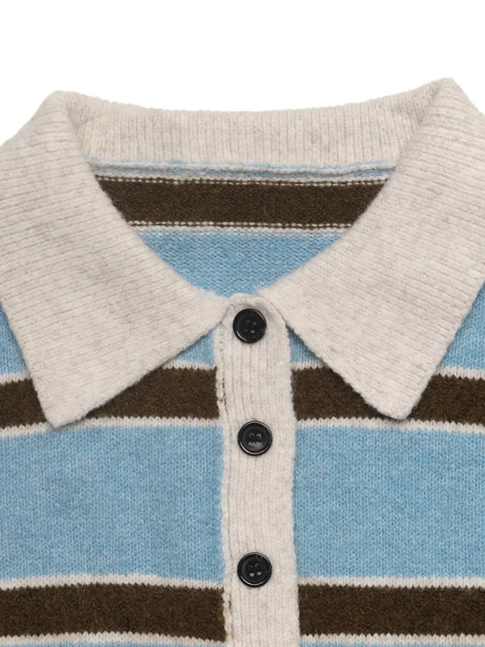 Striped Polo Collar Sweater, image 7
