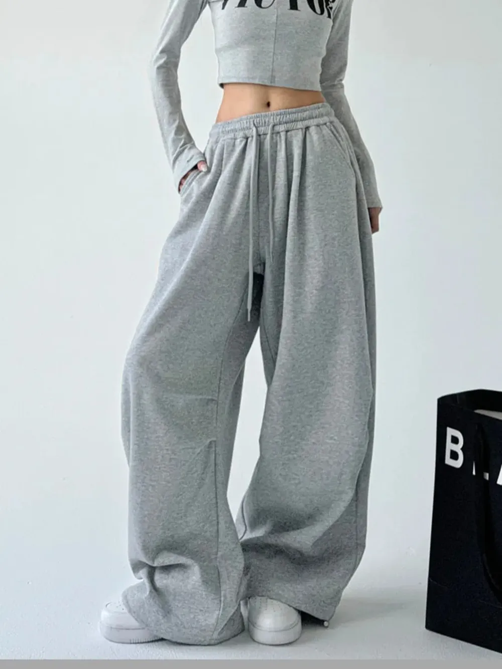 Oversized Wide Leg Drawstring Pants, image 7