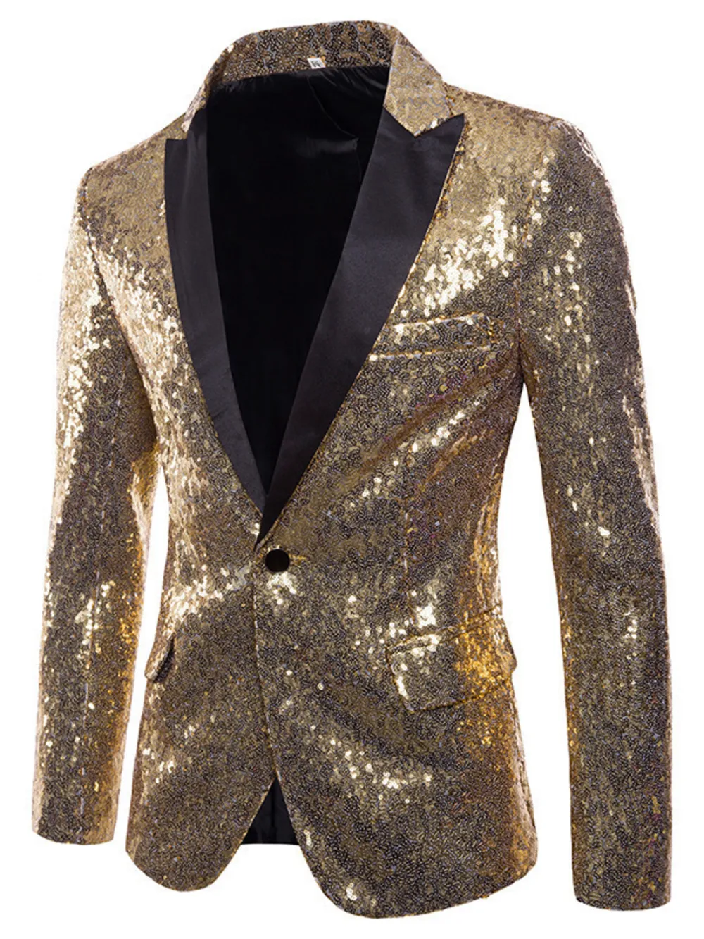 Men's Full Size Sequin One Button Blazer Plus Size, image 6