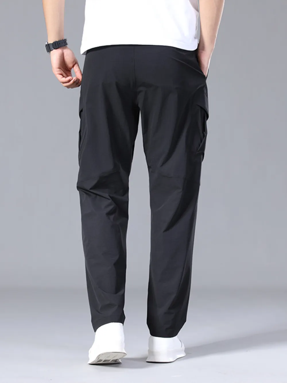 Men's Plus Size Pocketed Loose Fit Pants, image 3