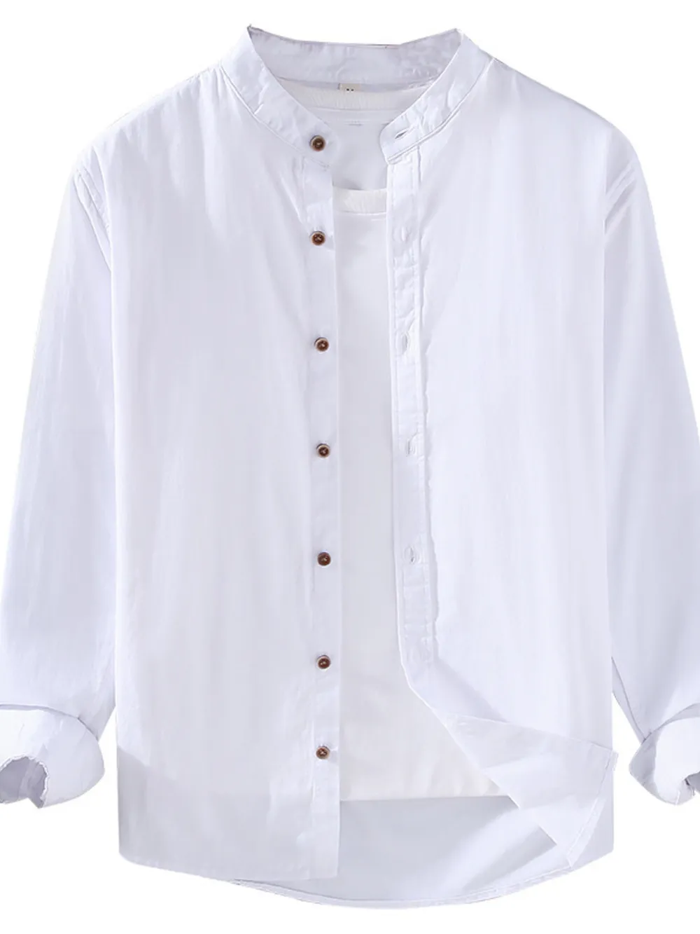 Men's Plus Size Button Up Long Sleeve Shirt, image 10
