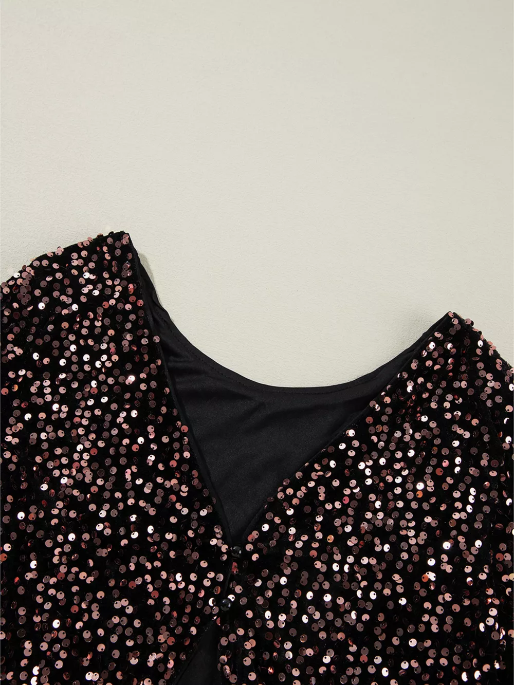 Sequin Long Sleeve Cutout Back Top, image 9