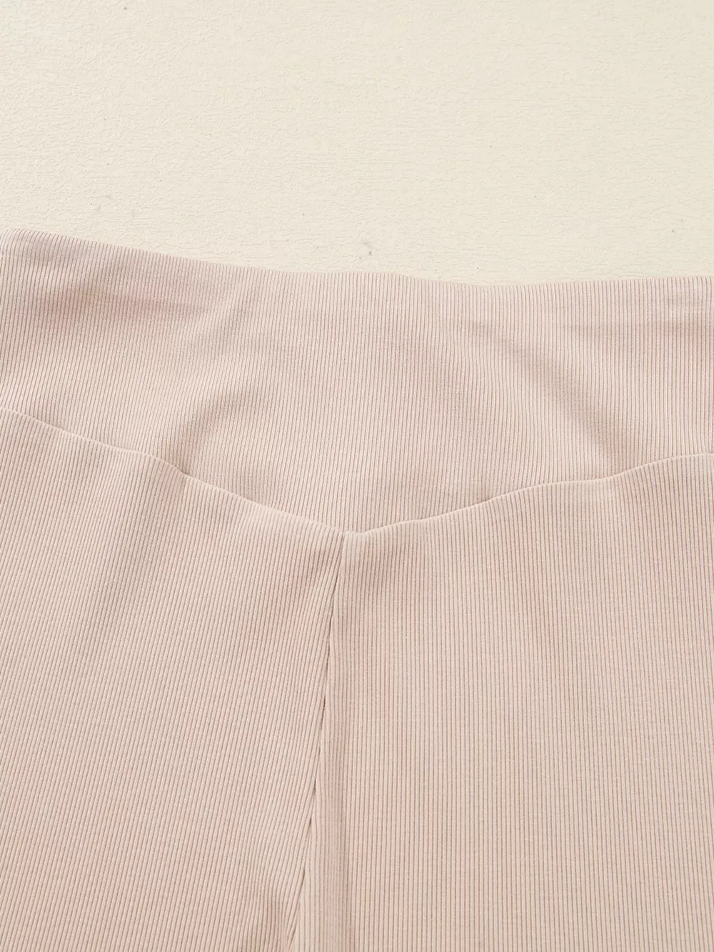 Solid Color Oversize Slit Sweatshirt and Ribbed Leggings 2pcs Set, image 13