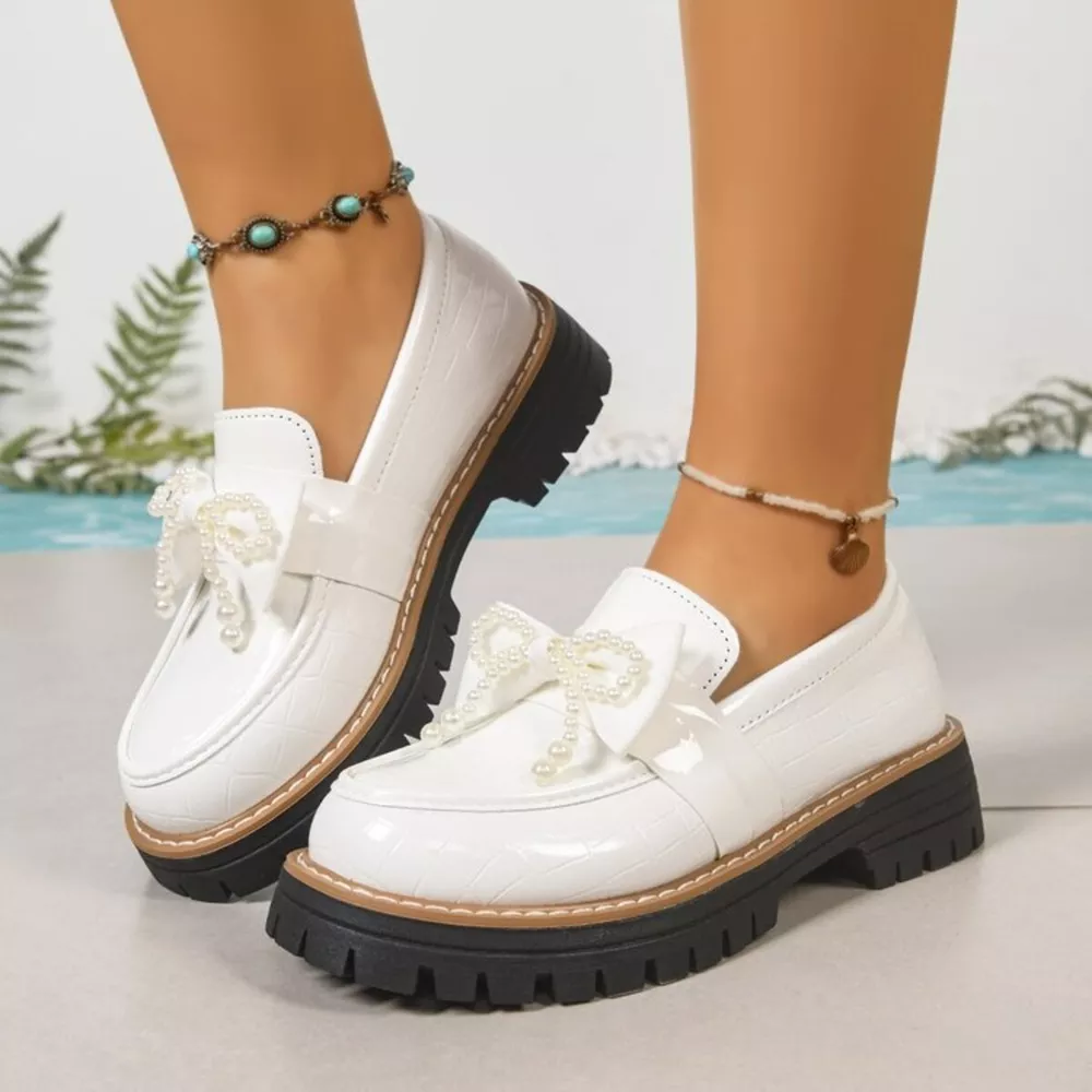 Round Toe Platform Loaferss, image 7