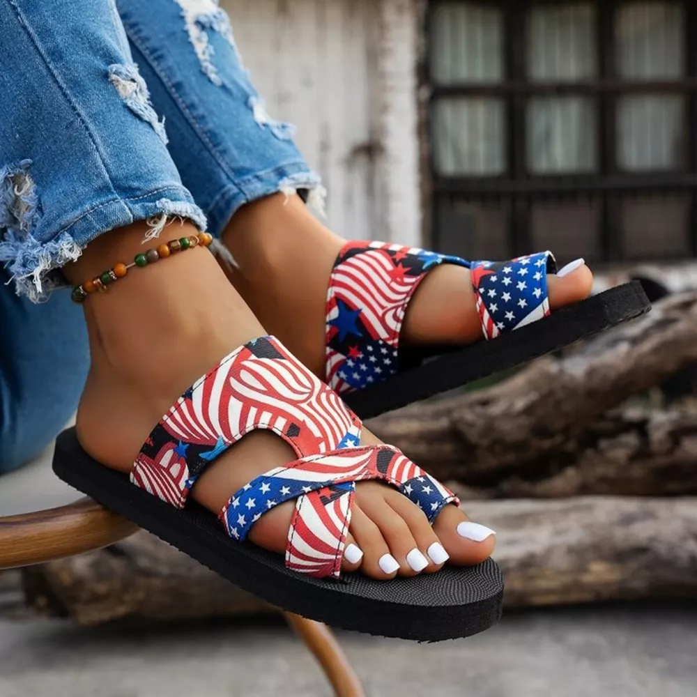 Toe Loop Flats Sandals, image 2