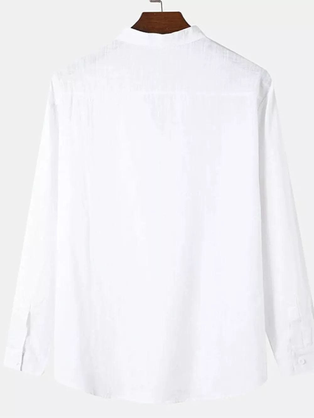 Men's Full Size Button Detail Long Sleeve Shirt Plus Size, image 5