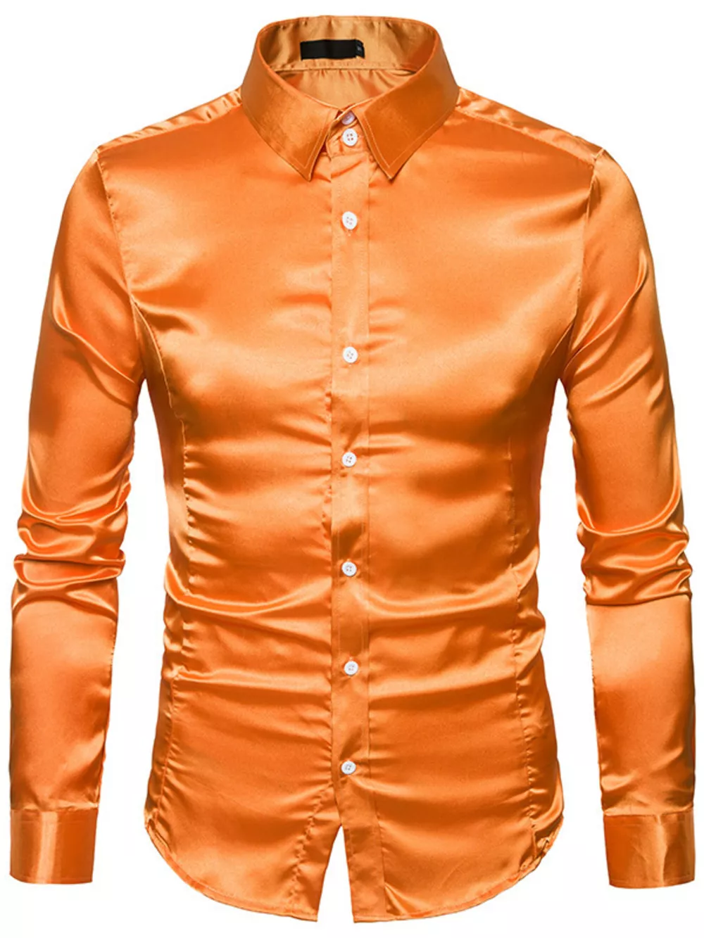 Men's Satin Long Sleeve Shirt, image 14