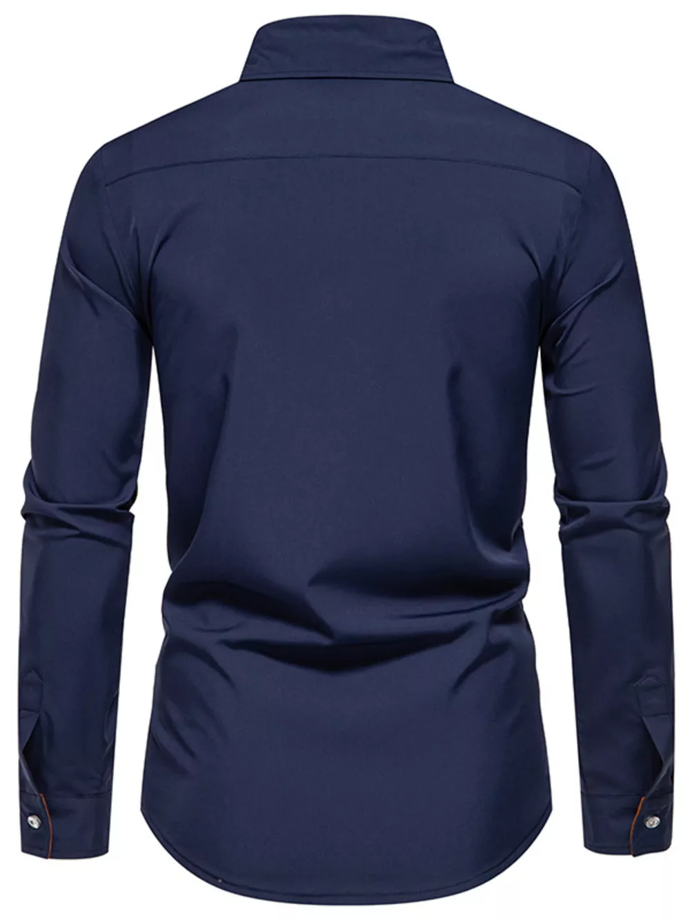 Men's Contrast Trim Button-Down Shirt, image 9