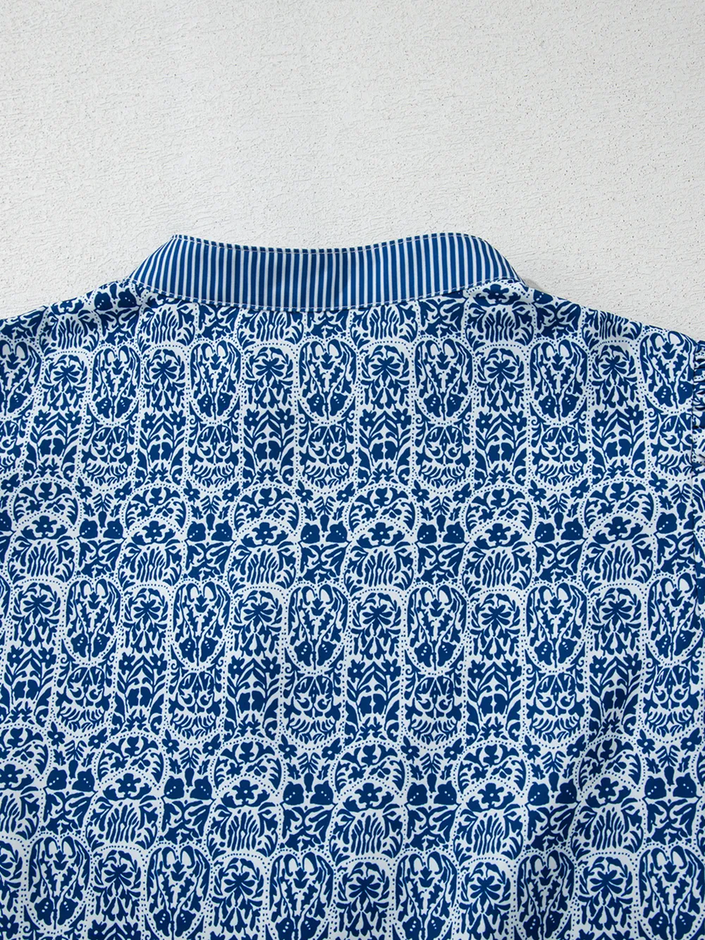 Printed Contrast Ric-Rac Puff Sleeve Top, image 12
