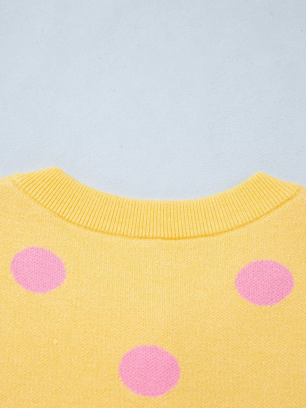 Casual Polka Dot Button Front Long Sleeve Sweater Cardigan, image 7