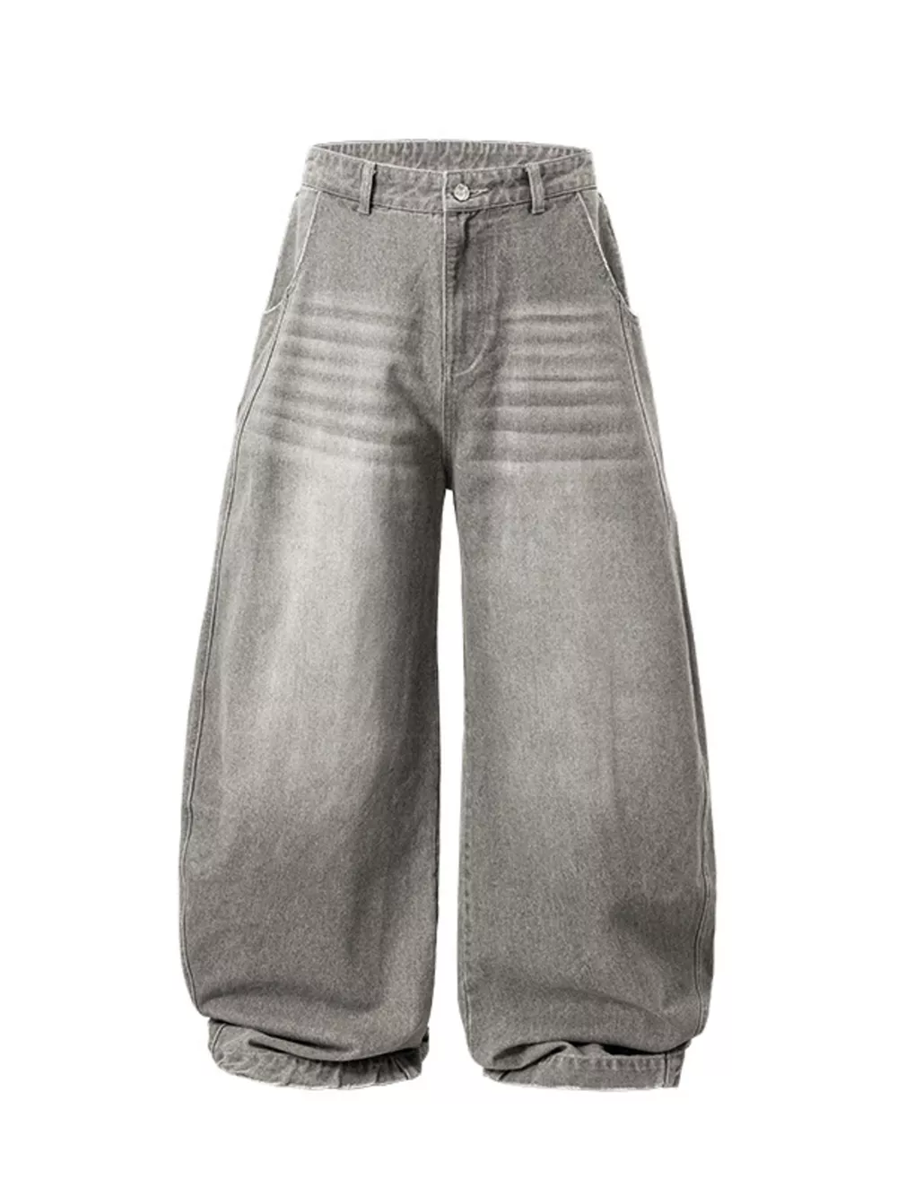 Men's Washed Wide Leg Jeans, image 12