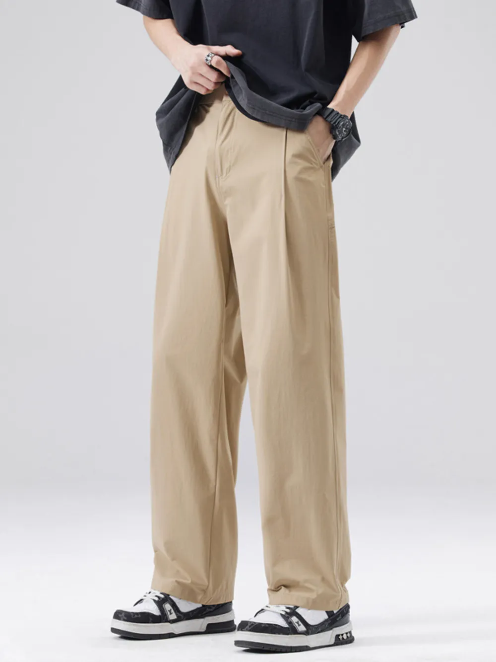 Men's Full Size Wide Leg Casual Pants Plus Size, image 2