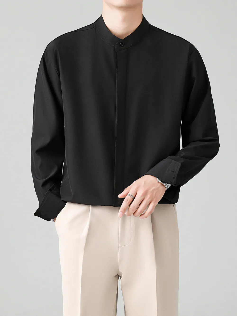 Men's Full Size Button Down Long Sleeve Shirt Plus Size, image 7