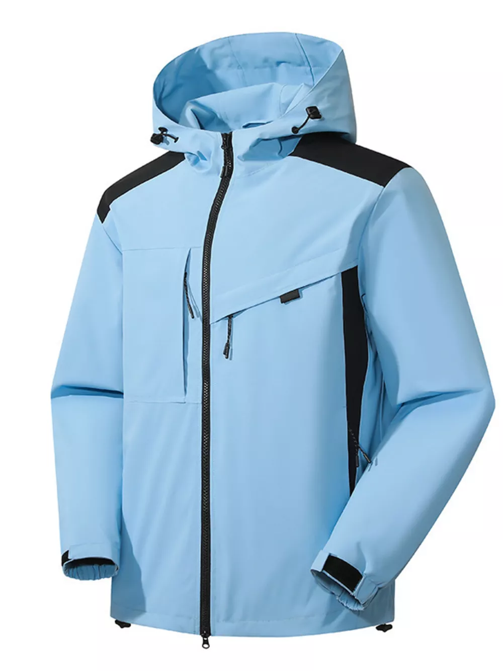 Men's Full Size Waterproof Hooded Zip Up Jacket Plus Size, image 12