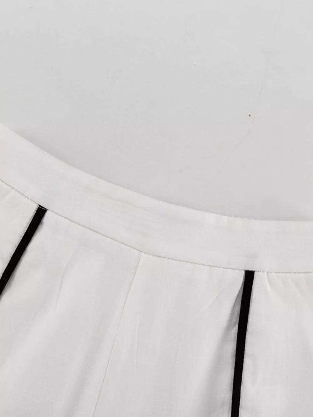 Contrast Trim Sleeveless Top and Wide-Leg Pants Set, image 8