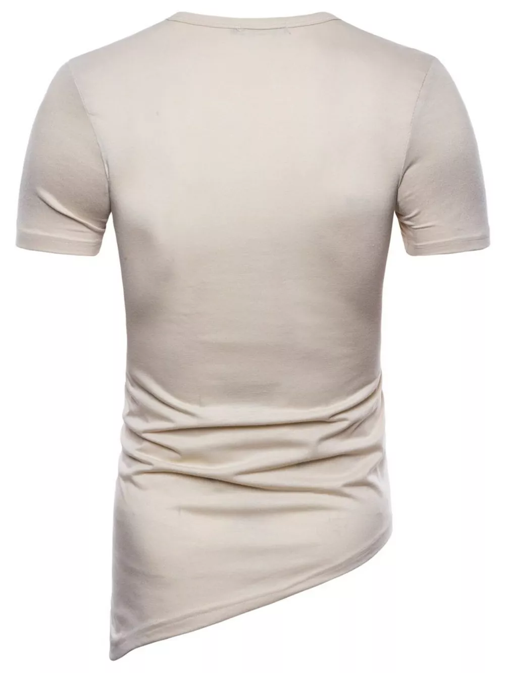 Men's Lace-Up Asymmetric Hem T-Shirt, image 4