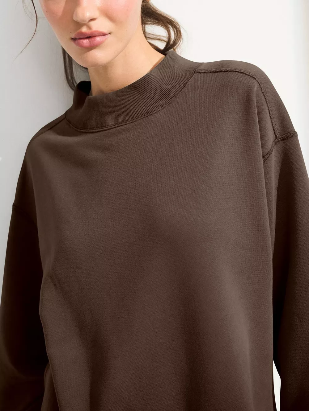 Mock Neck Oversized Sweatshirt, image 5