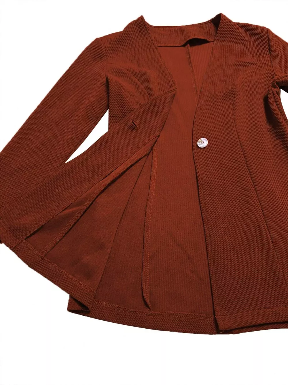 Single-Button Long Sleeve Blazer, image 5