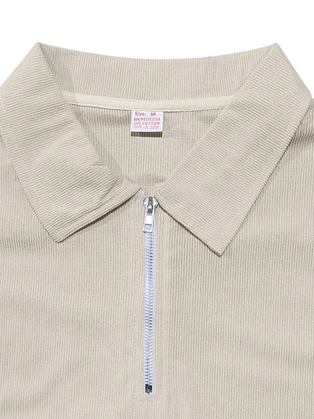 Men's Full Size Quarter Zip Short Sleeve Polo and Pants Set Plus Size, image 9