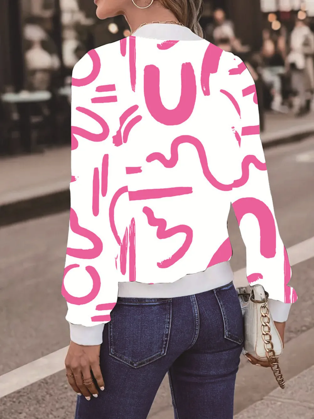 Number Print Zip Up Jacket, image 13