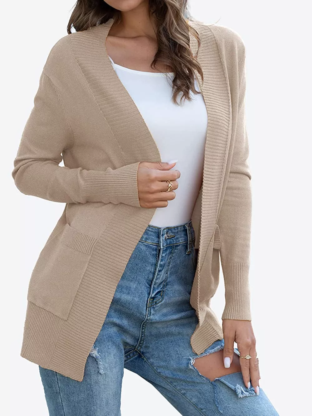 Open Front Knit Cardigan, image 13