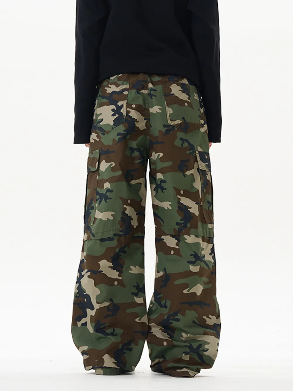 Men's Loose Fit Camouflage Cargo Pants, image 3