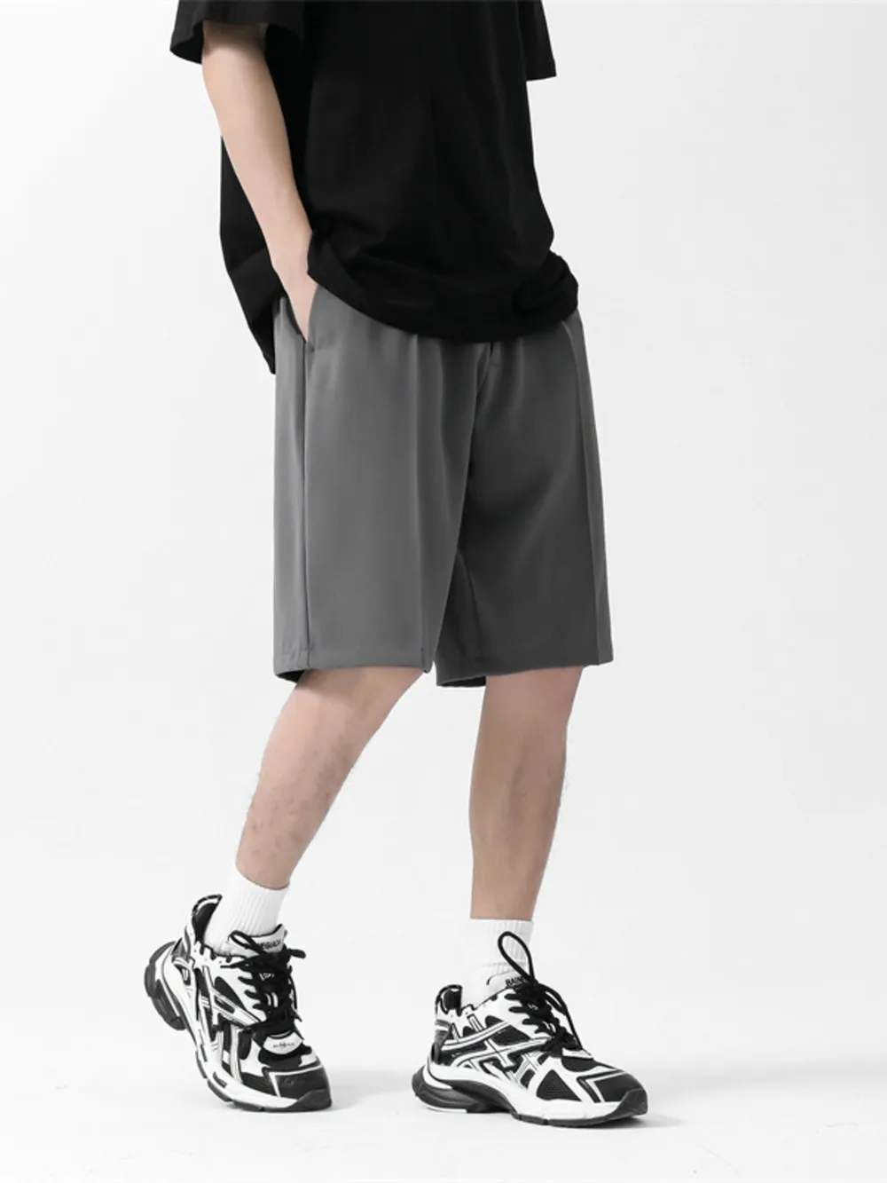 Men's Full Size Wide-Leg Shorts Plus Size, image 3