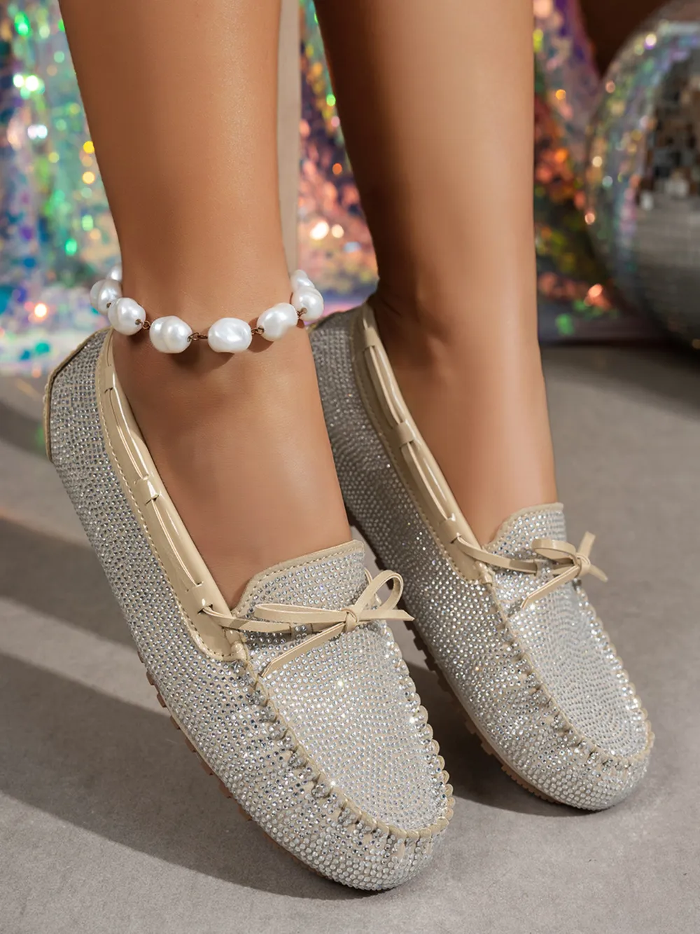 Bow Round Toe Flats Slip-Ons, image 5