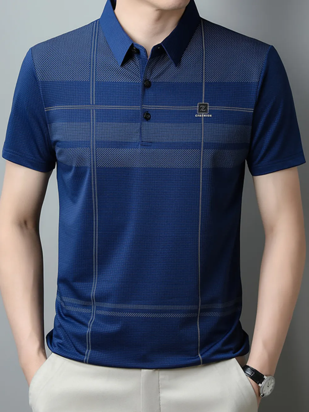 Men's Plus Size Quick-Dry Short Sleeve Polo Shirt, image 4