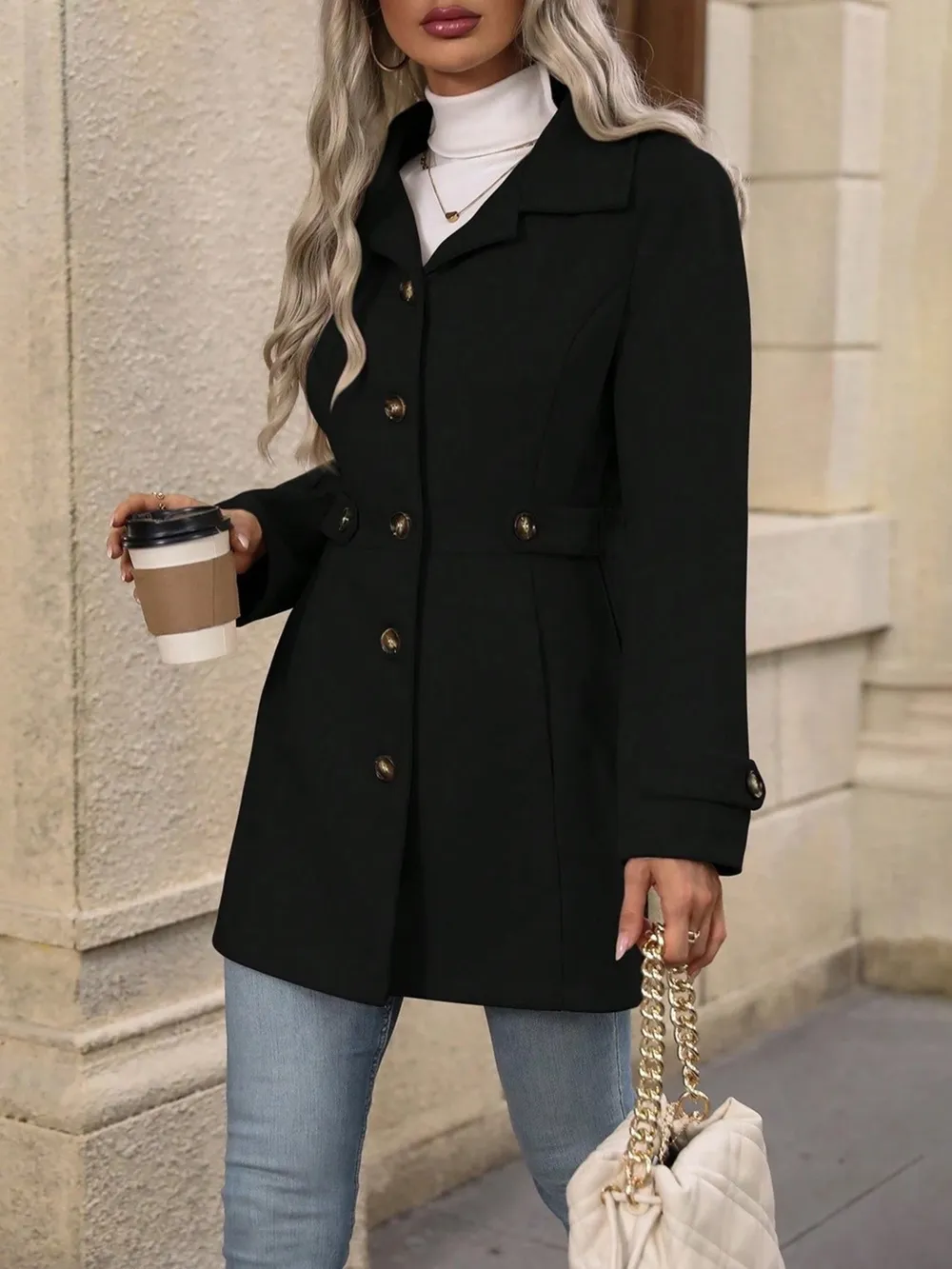 Button Up Long Sleeve Coat, image 18