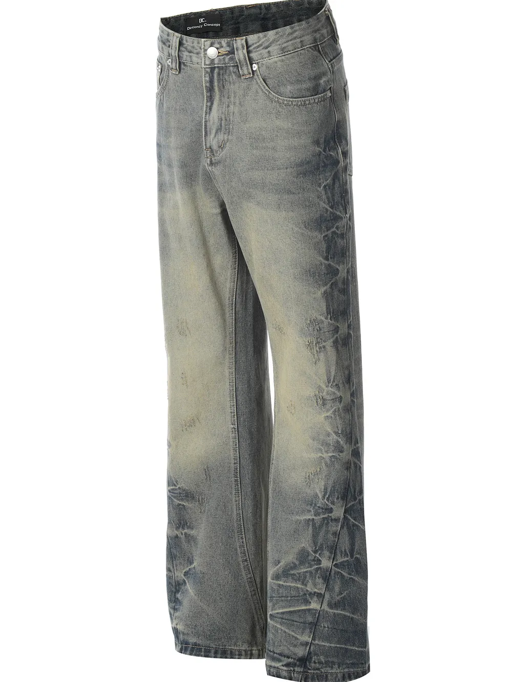 Men's Washed Wide-Leg Jeans, image 2