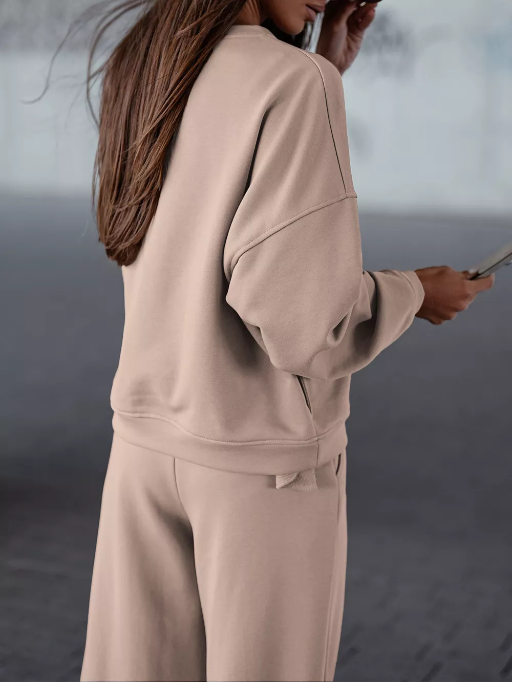Casual Loose Fit Top and Pants Two-Piece Set, image 3