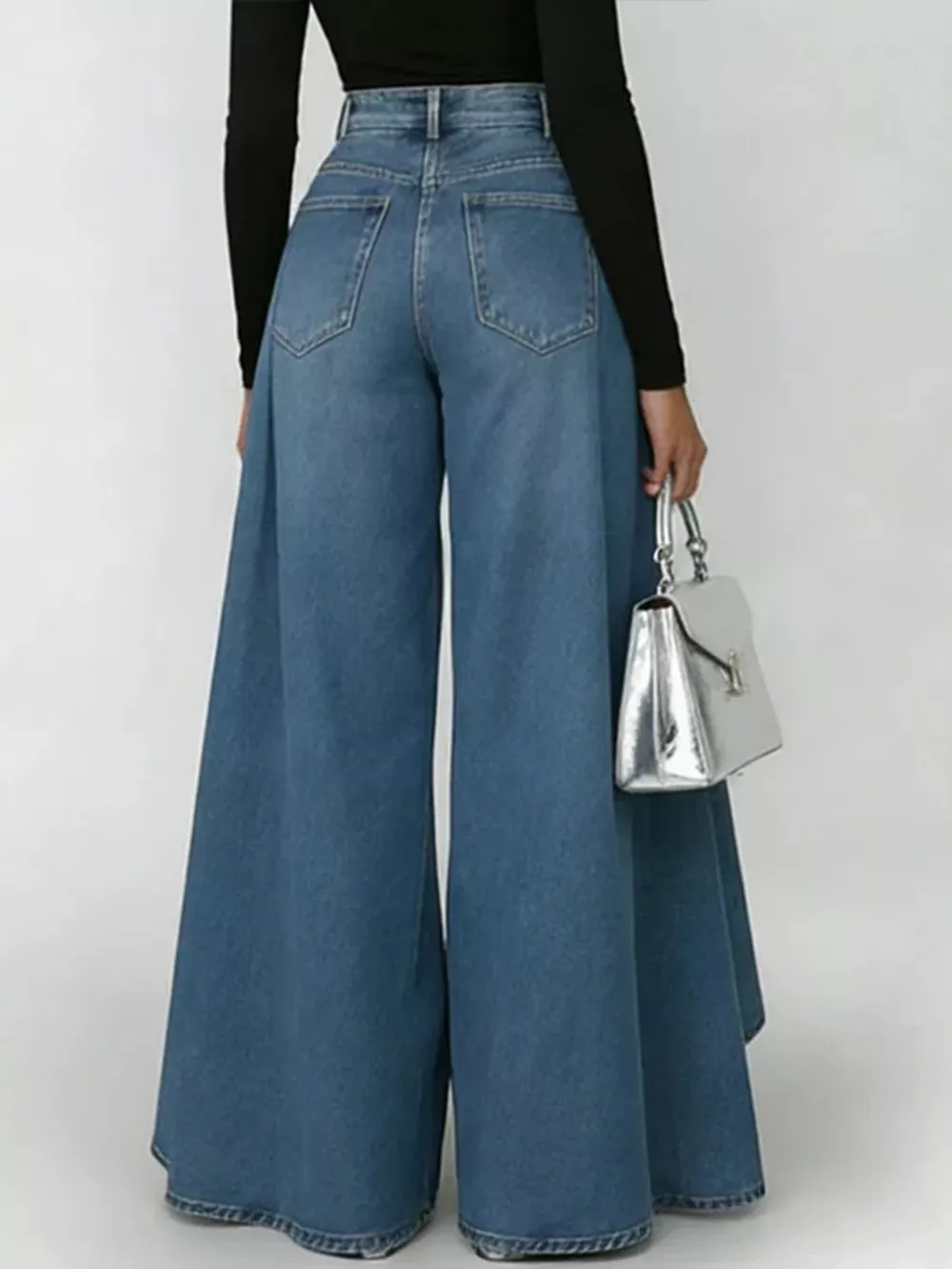 Full Size High-Waisted Wide-Leg Jeans Plus Size, image 2