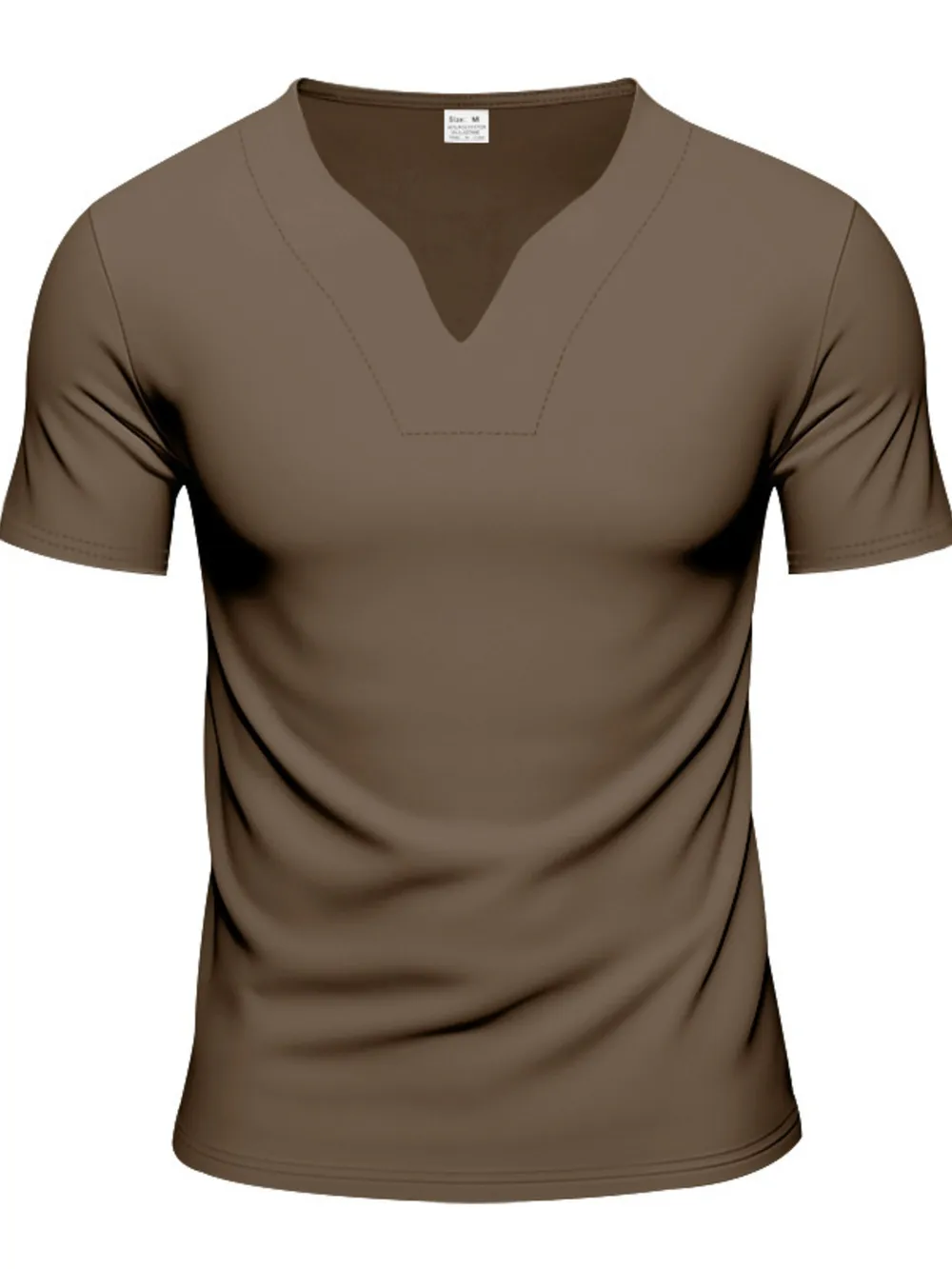 Men's Full Size Notched Short Sleeve T-Shirt Plus Size, image 10