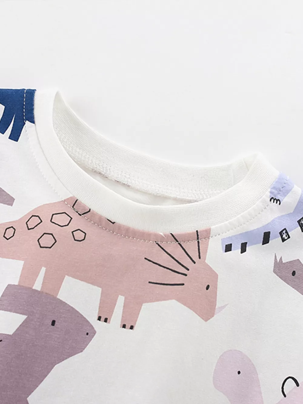 Children's Dinosaur Print Round Neck Top and Shorts Set, image 5
