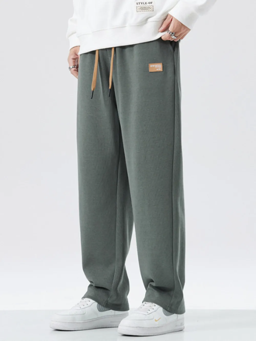 Men's Full Size Drawstring Wide Leg Pants Plus Size, image 6