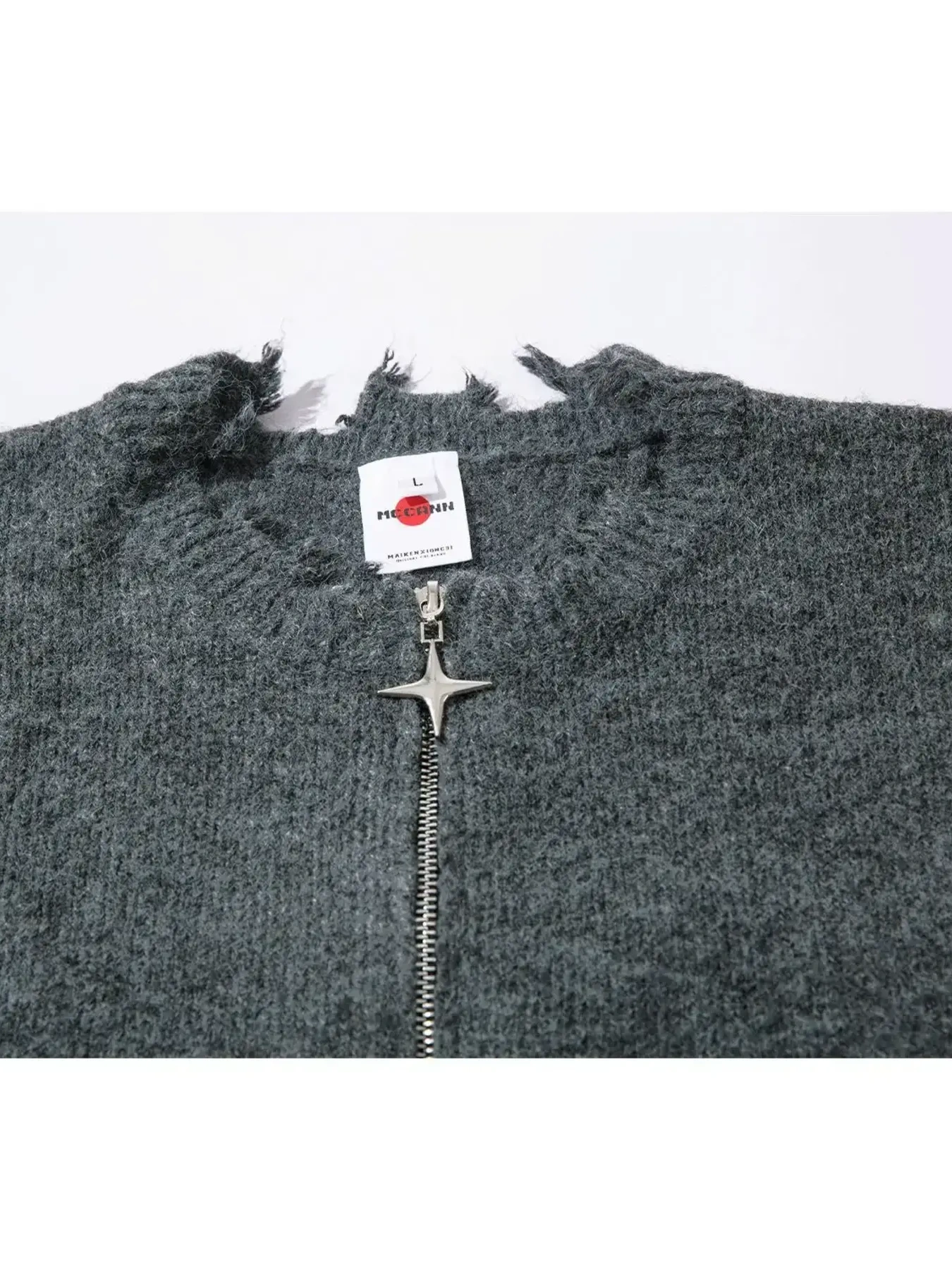Men's Distressed Hem Half-Zip Sweater, image 5