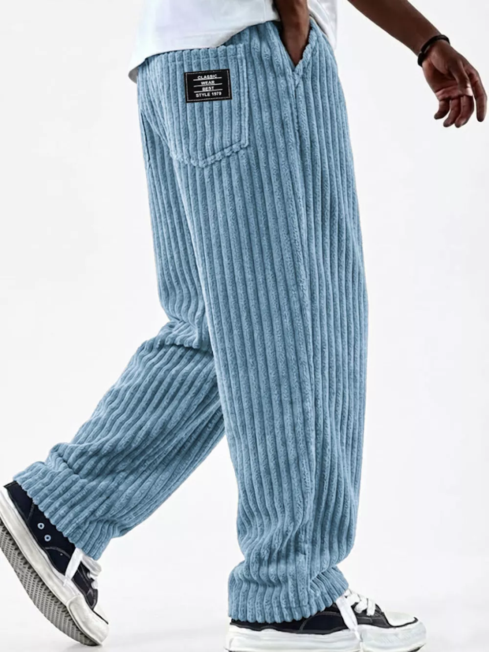 Men's Full Size Casual Corduroy Wide-Leg Pants Plus Size, image 4