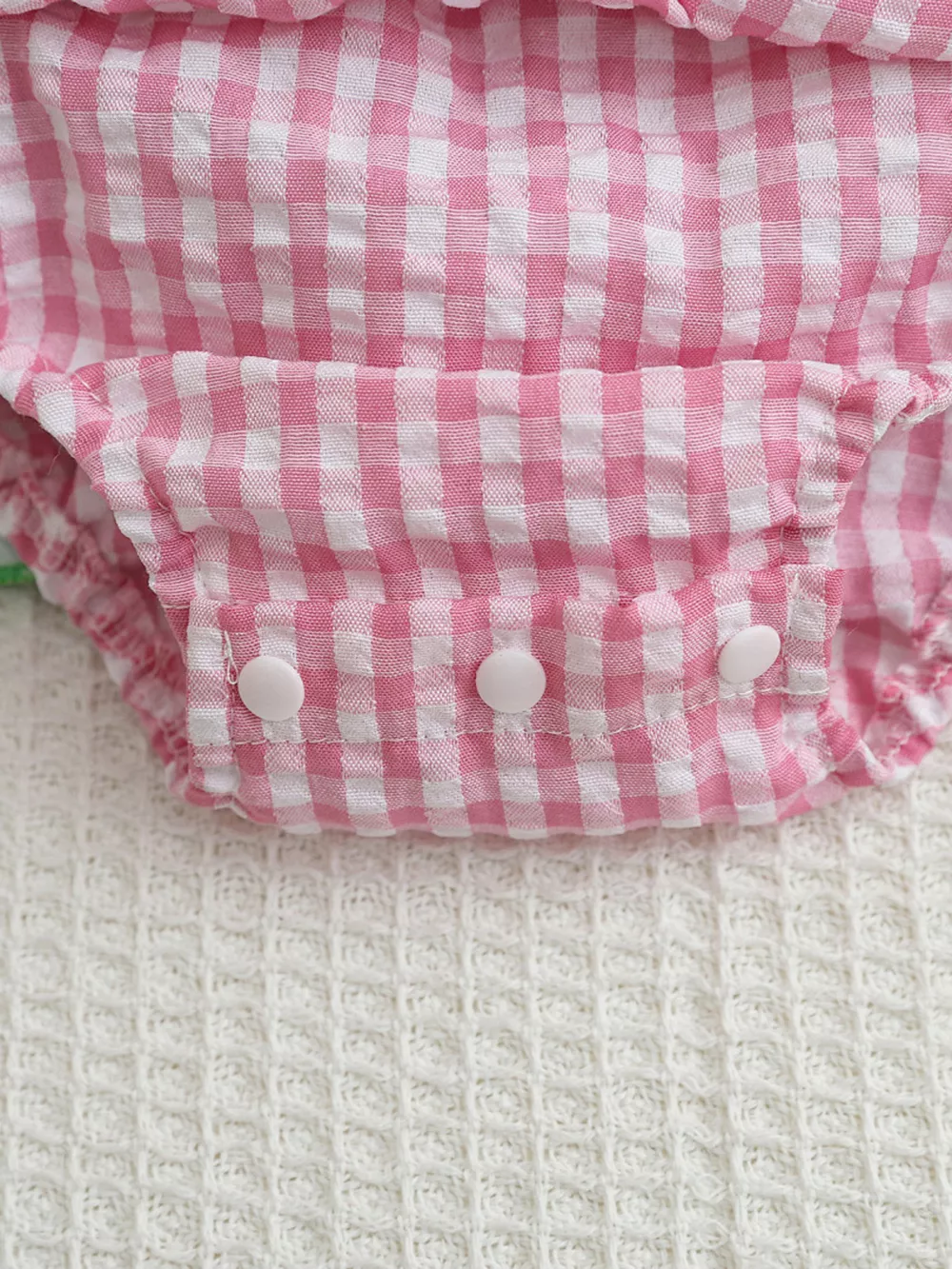 Children's Watermelon Gingham Smocked Dress, image 7