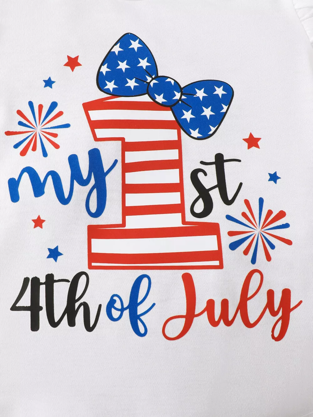 Children's Patriot Letter Bodysuit and Flare Pants 4 Piece Set, image 3