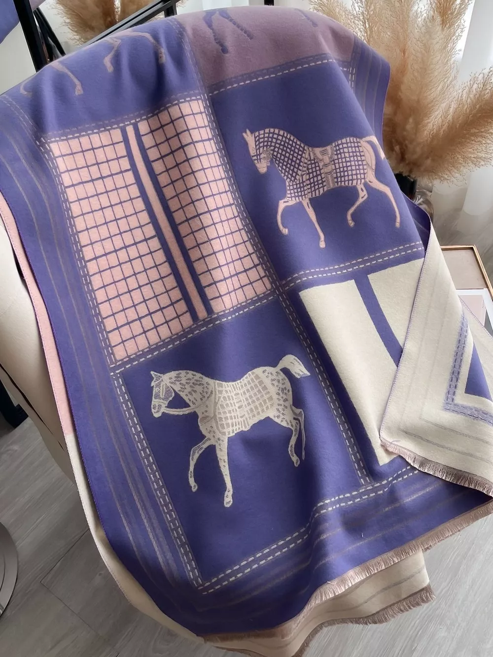 Equestrian Print Warm Scarf, image 3